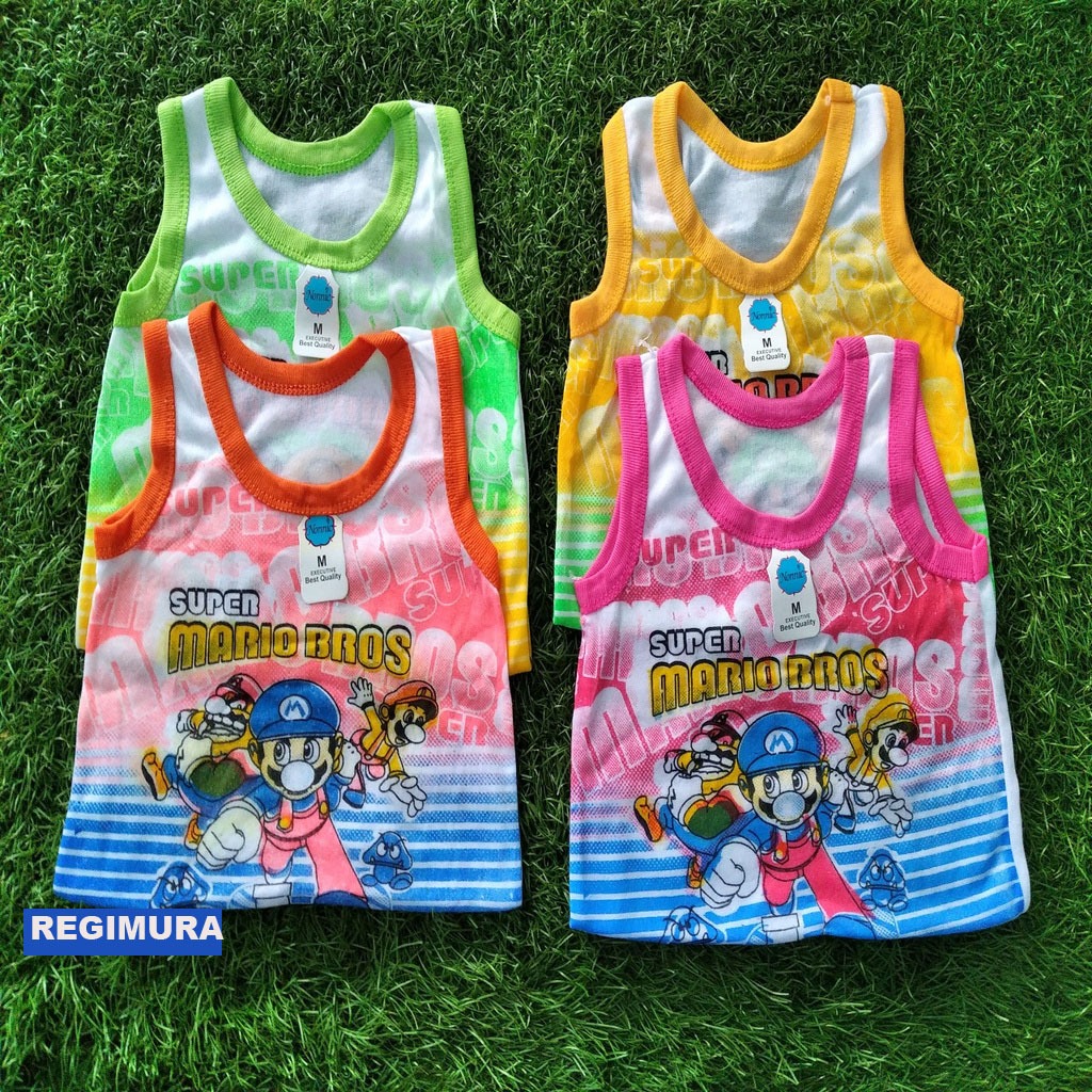 6 Pcs Singlet Anak Laki laki Kaos Dalam Anak Laki laki Karakter