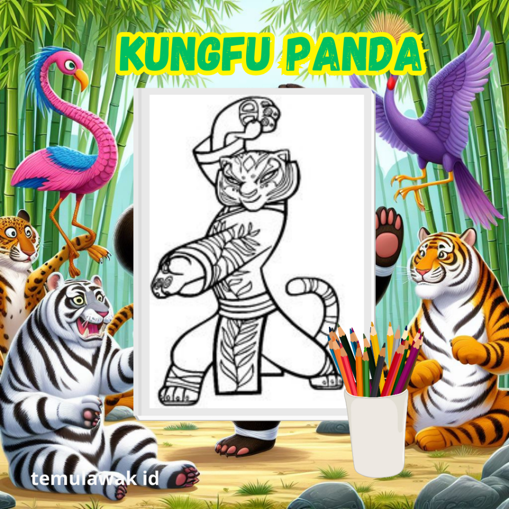 

Kertas Sketsa Gambar Lukis Drawing Sketch Mewarnai Coloring Kungfu Panda Anak Paud TK SD A4 A5