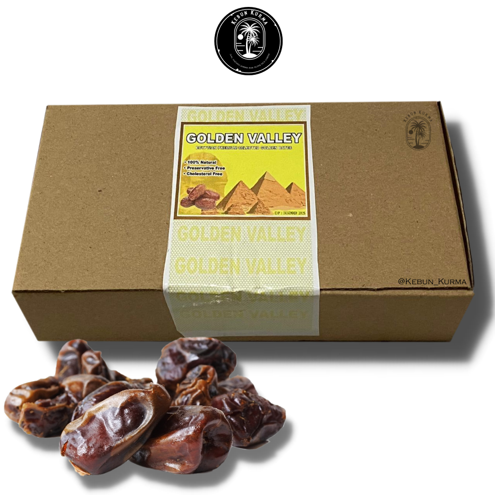 

Kurma Golden Valley [1KG]/Kurma Mesir Premium Quaity [KEMASAN DUS COKLAT]