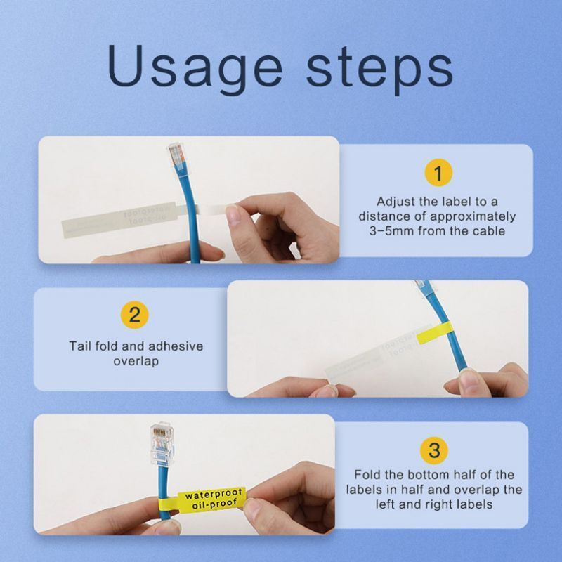 

Ay00! Kertas Stiker Label Kabel Niimbot D11 D110 / Thermal Stiker Kabel D11 D110