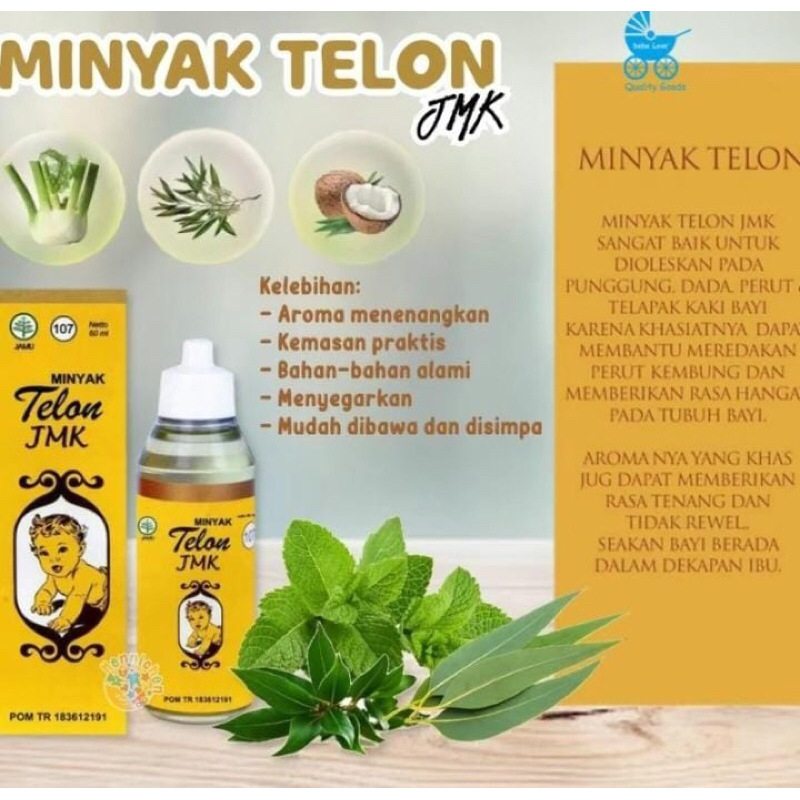 MINYAK TELON Bayi JMK 60ml ( ASLI Warisan Nyonya Meneer )
