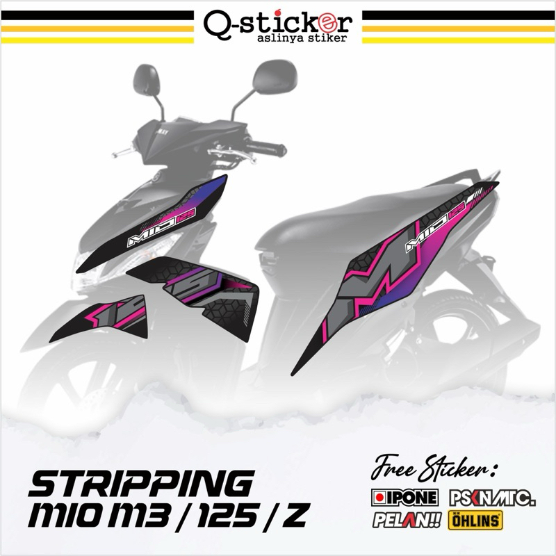 Stiker Mio 125/M3 / Sticker Stripping Mio 125/M3 - ORIGINAL BLACK