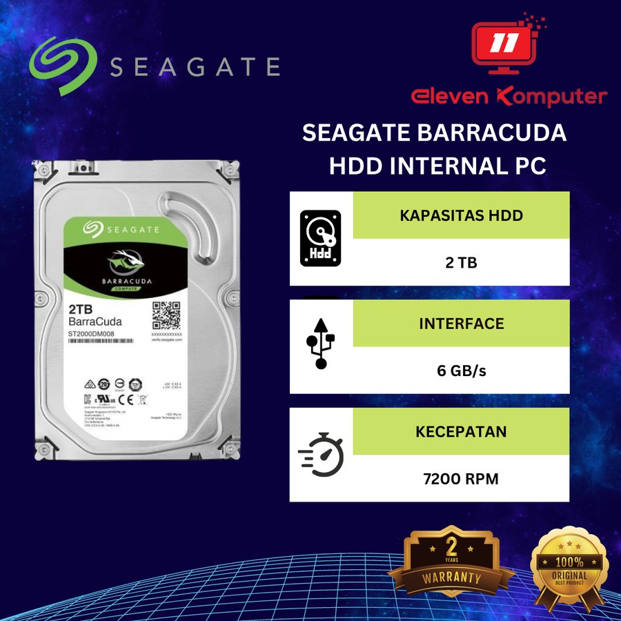 Harddisk PC / HDD PC Seagate Barracuda 2TB