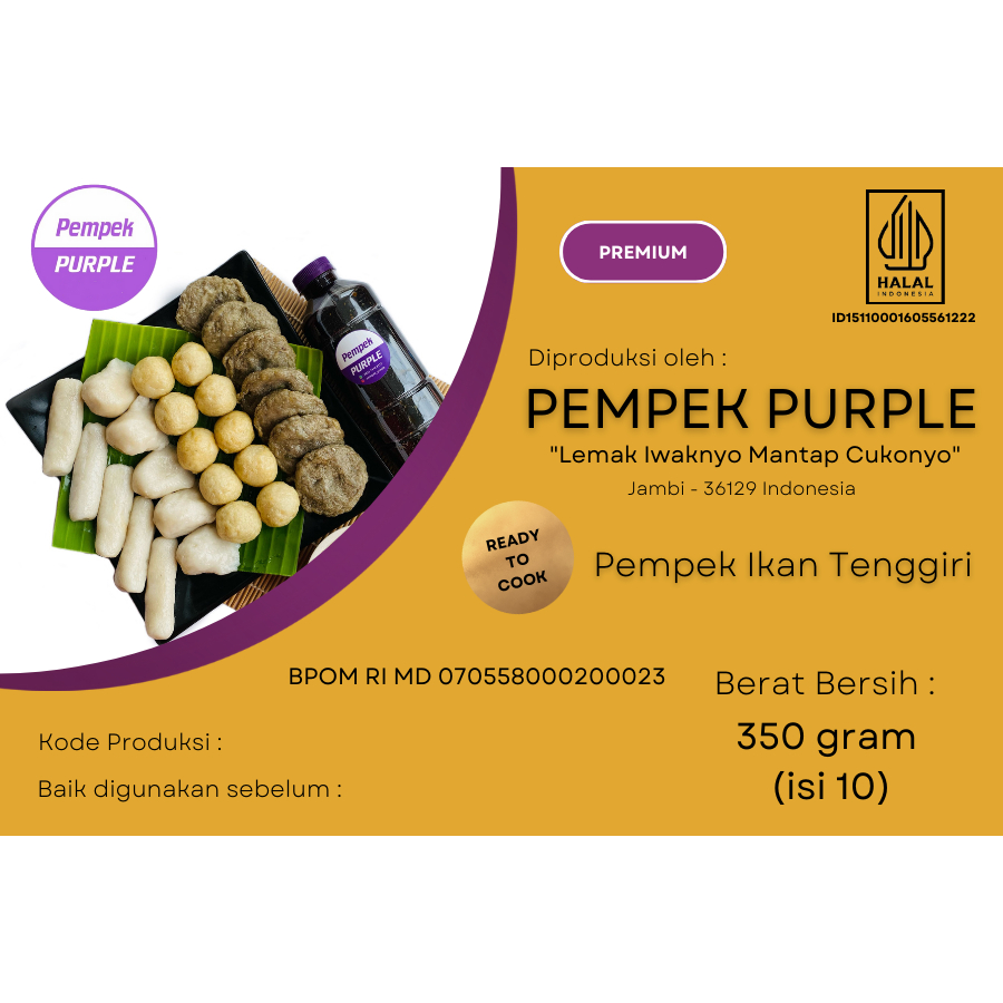Pempek Ikan / Pempek / Enak / Tenggiri Asli/ Premium / Pempek Purple / Pempek Jambi / Pempek Palemba