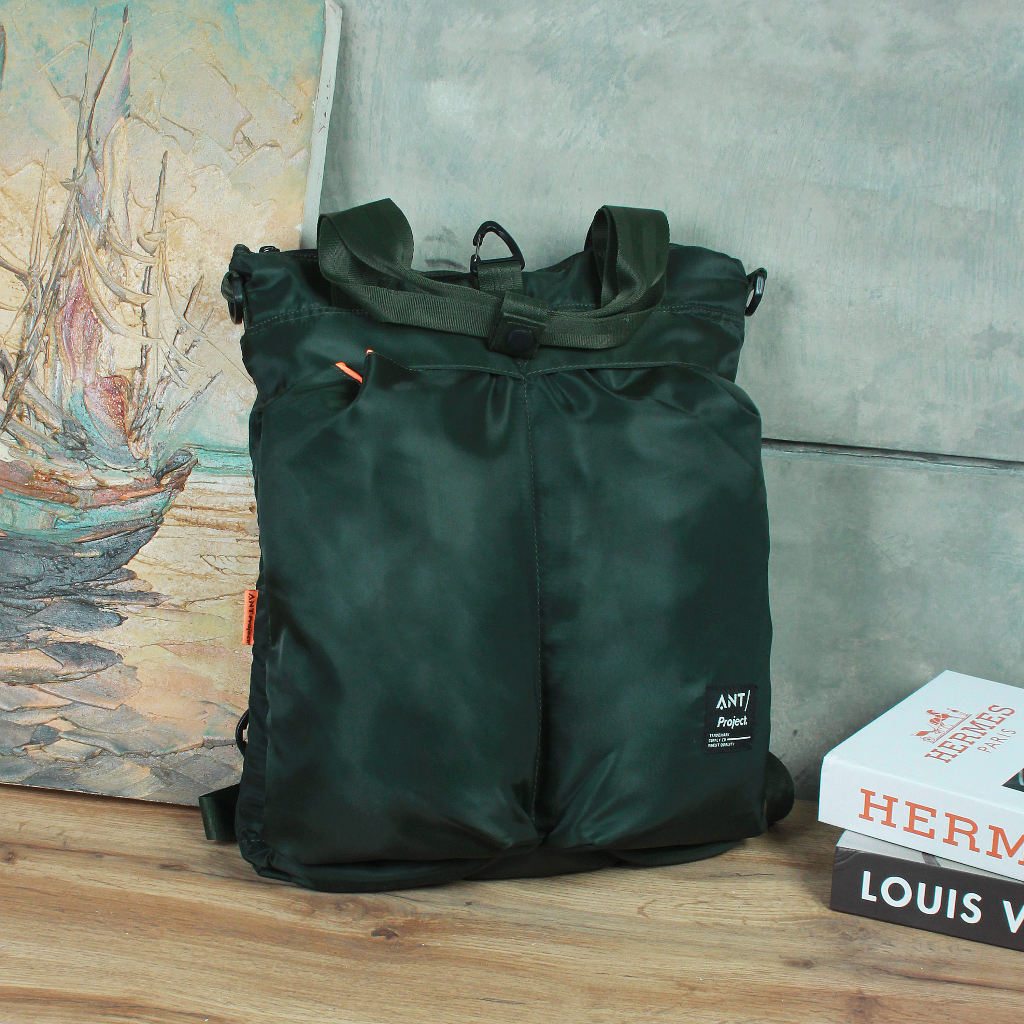 Rubyshop.id - Tas Bagpack Pria Premium - Ransel 2in1 Warna Hijau