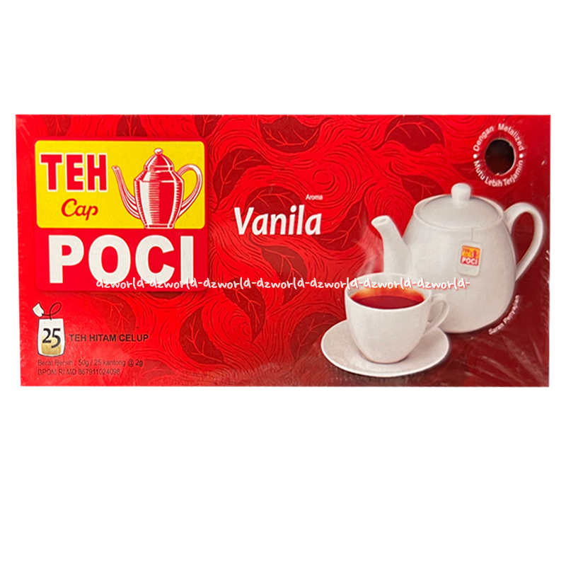 

Teh Cap Poci 25teh Hitam Celup Rasa Vanila Vanilla Tea Teh Celup