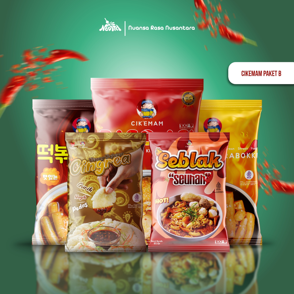 

[ TERLARIS & TERPERCAYA ] CIKEMAM - PAKET B ( Rabokki, Toppoki, Baso Aci, Cingrea, Seblak ) Cik Emam Korean Food Ramen Tteokbokki Tteokpokki Boci Pedas Gurih