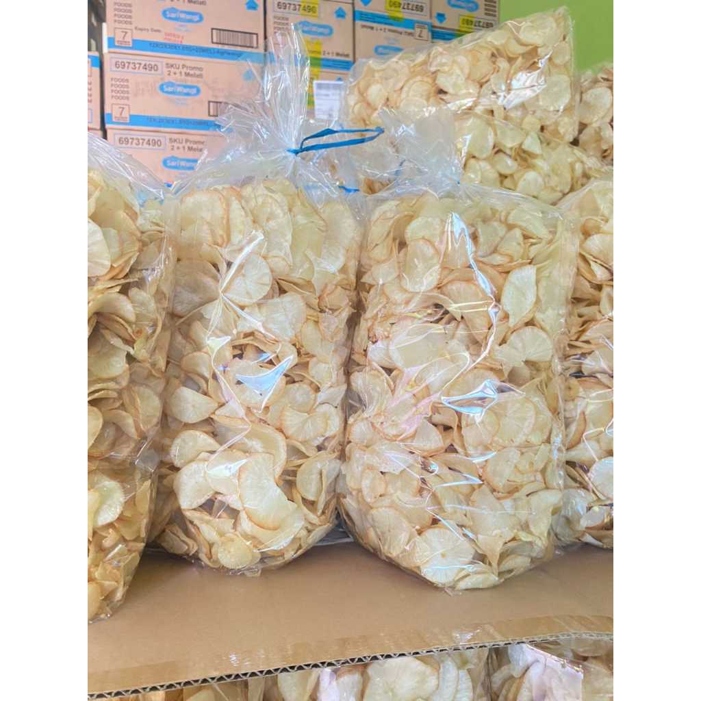 

1KG - KERIPIK Singkong asin gurih Cemilan