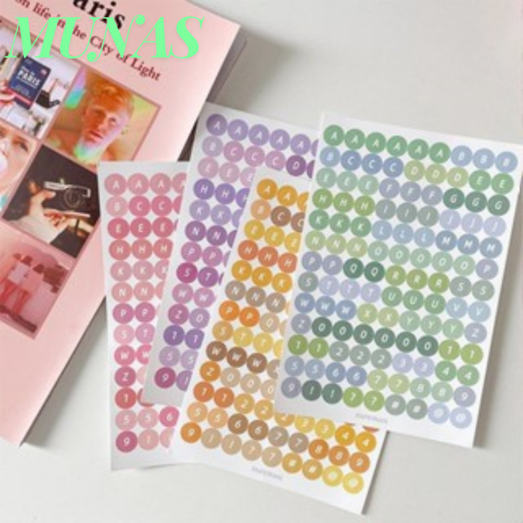 

MUNAS Stiker Huruf Deco Alphabet Untuk Diary Aesthetic Sticker Dekorasi Jurnal Scrapbook Stiker Alat Tulis Simple Hadiah Keyboard