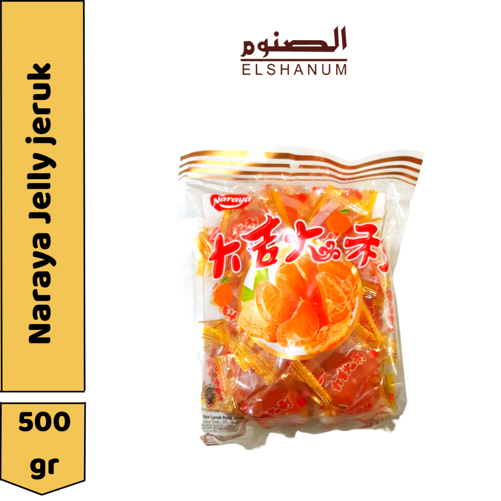 

(COD) Naraya Jelly jeruk Mandarin 1000gr 2 pax isi 60pcs Permen jelly Cemilan Manis Jelly Jeruk