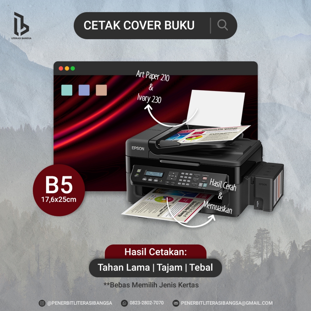 

Cetak Cover Buku Softcover Size B5 -Cover Buku B5