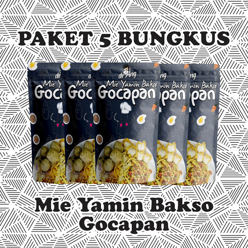 

Bundling 5 Pcs Mie Yamin Bakso Gocapan Pedas Level 50 100 150