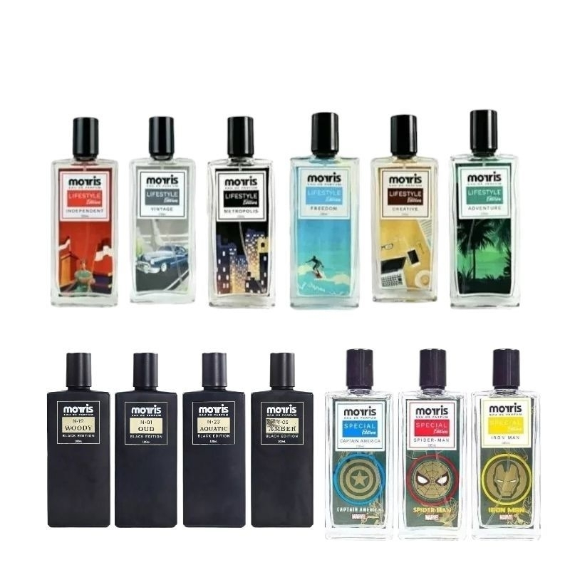 Morris EDP Eau De Parfume Black Edition Series 100ml - Morris Lifestyle Series - Morris Parfum Cowok