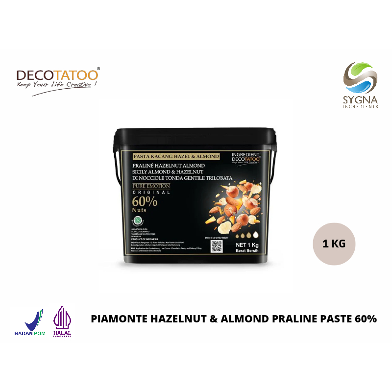 

Decotatoo Nuts Selection - Piemonte Sicily Almond & Hazelnut Praline Paste 60%