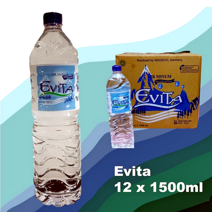 

Air Minum Mineral Evita Botol 1500ml Carton