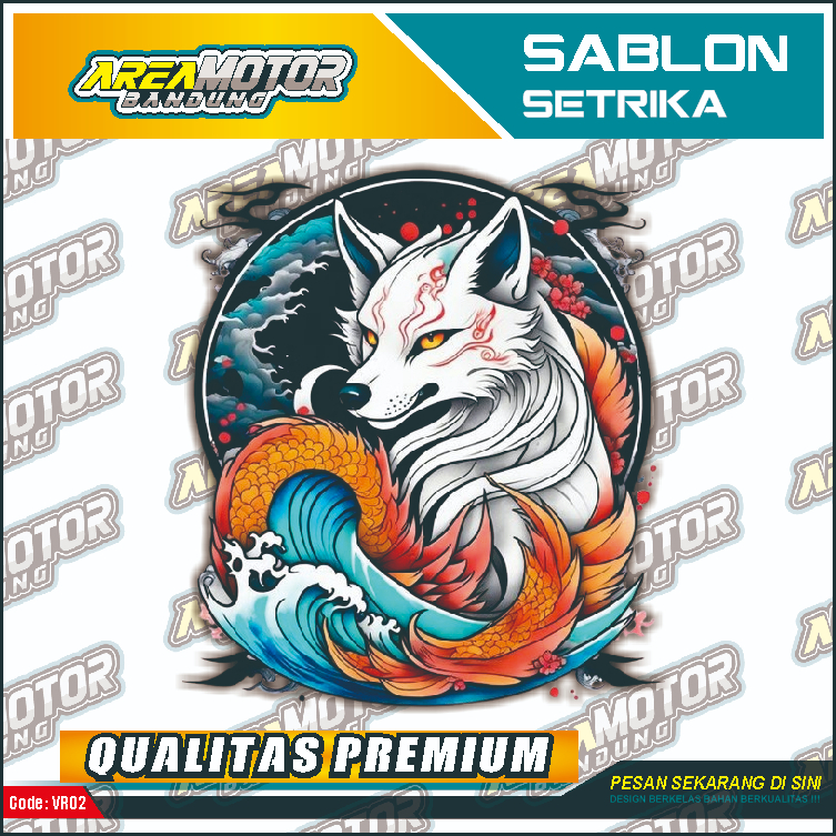 

Print sablon DTF/cetak sablon DTF/sablon setrika siap press 1 sisi Tema RUBAH v1 Uk A4 / A3