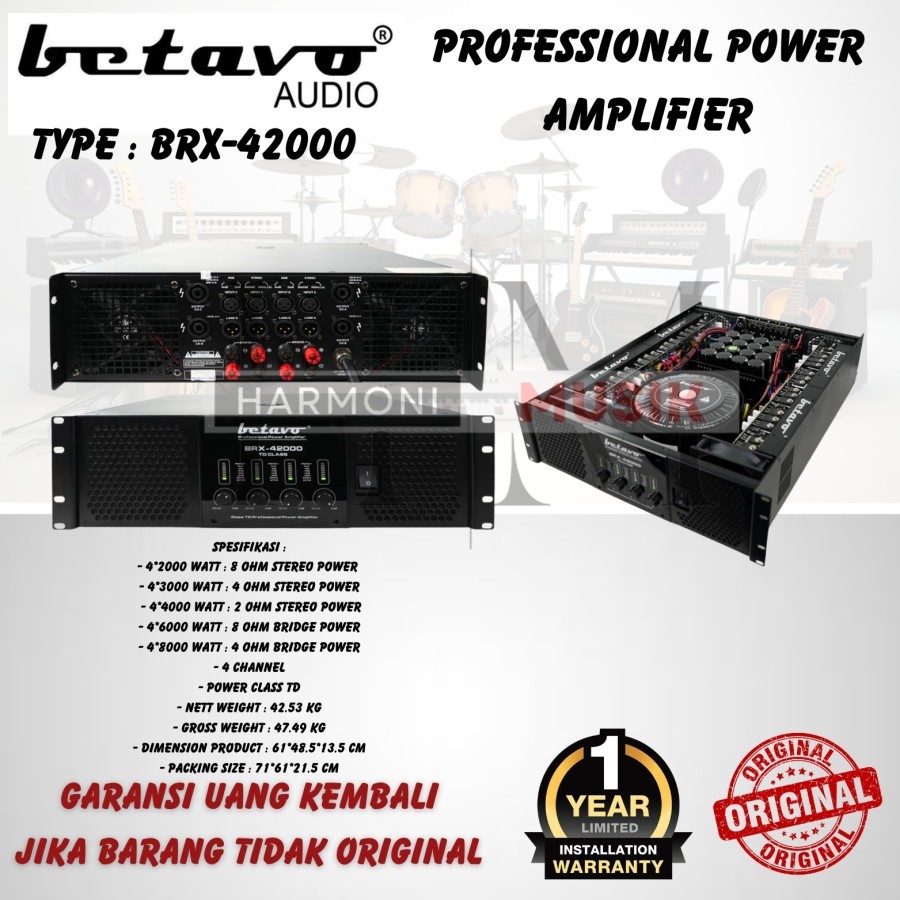 Professional Power Amplifier Betavo BRX-42000 Original Betavo