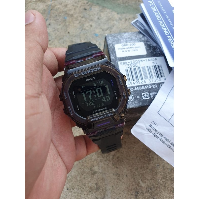 second casio gshock gbd 200 lengkap