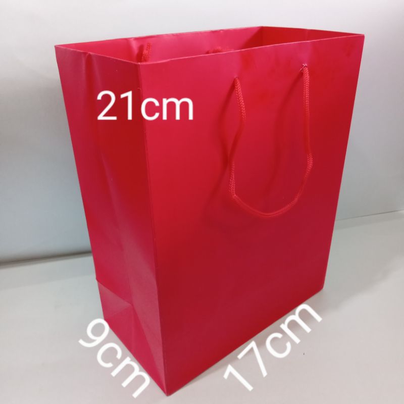 

paperbag polos warna ukuran S (17×9×21)cm isi 12pcs/pack