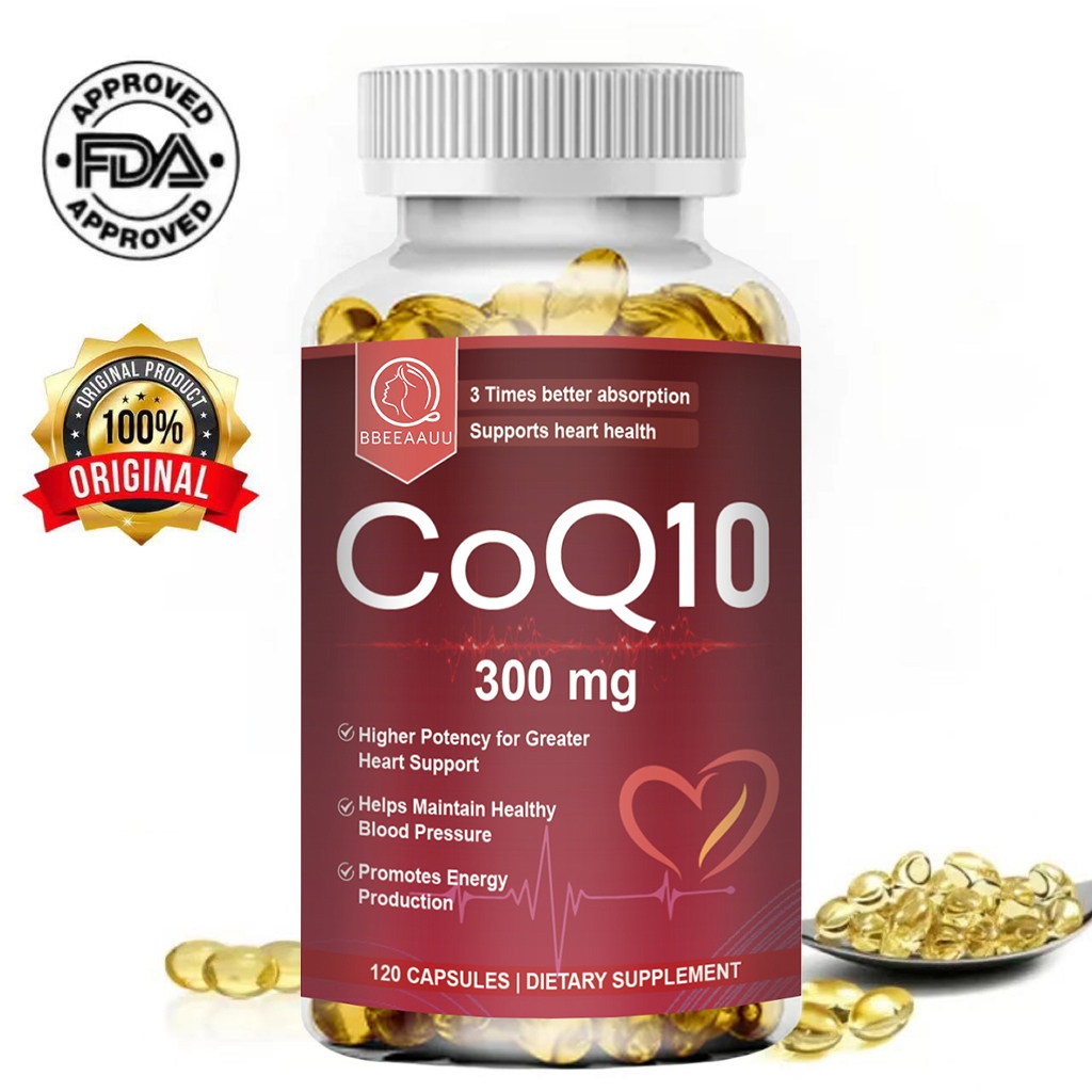 BBEEAAUU 300Mg High Potency Coenzyme Q10 Softgels Vegetarian NO Gluten Promoting Cardiovascular Heal