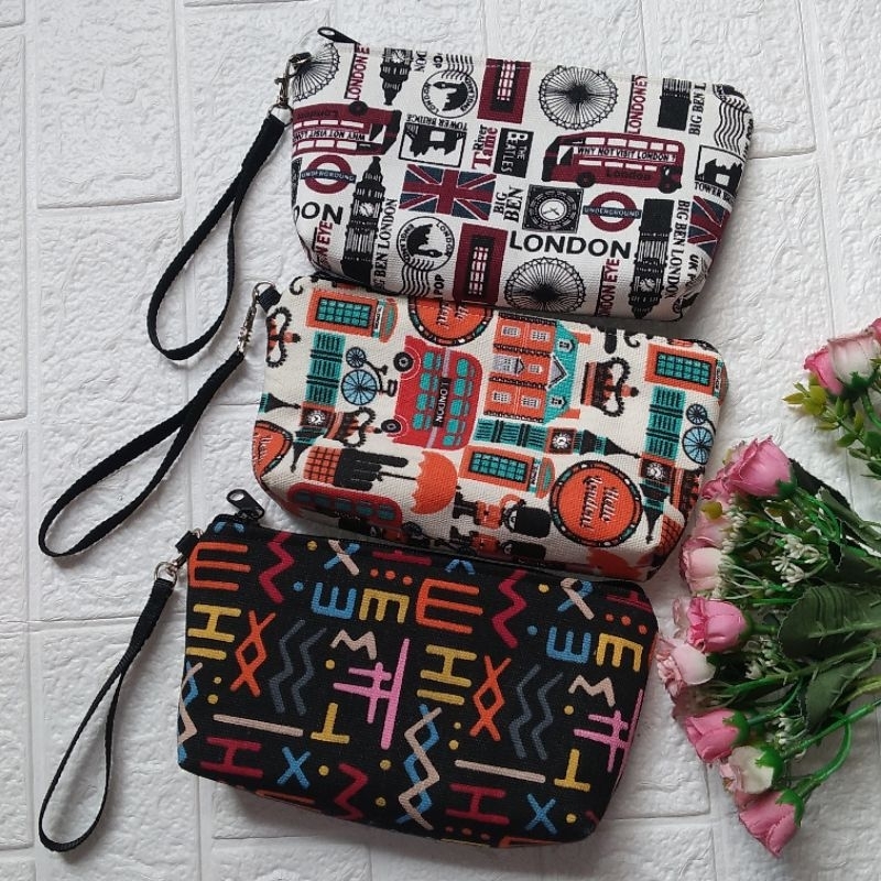 Dompet kanvas / pouch kanvas motif
