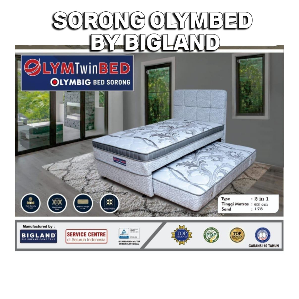 SPRINGBED SORONG OLYMBED BY BIGLAND 120CM KASUR SORONG 2 IN 1 OLYMBED BY BIGLAND