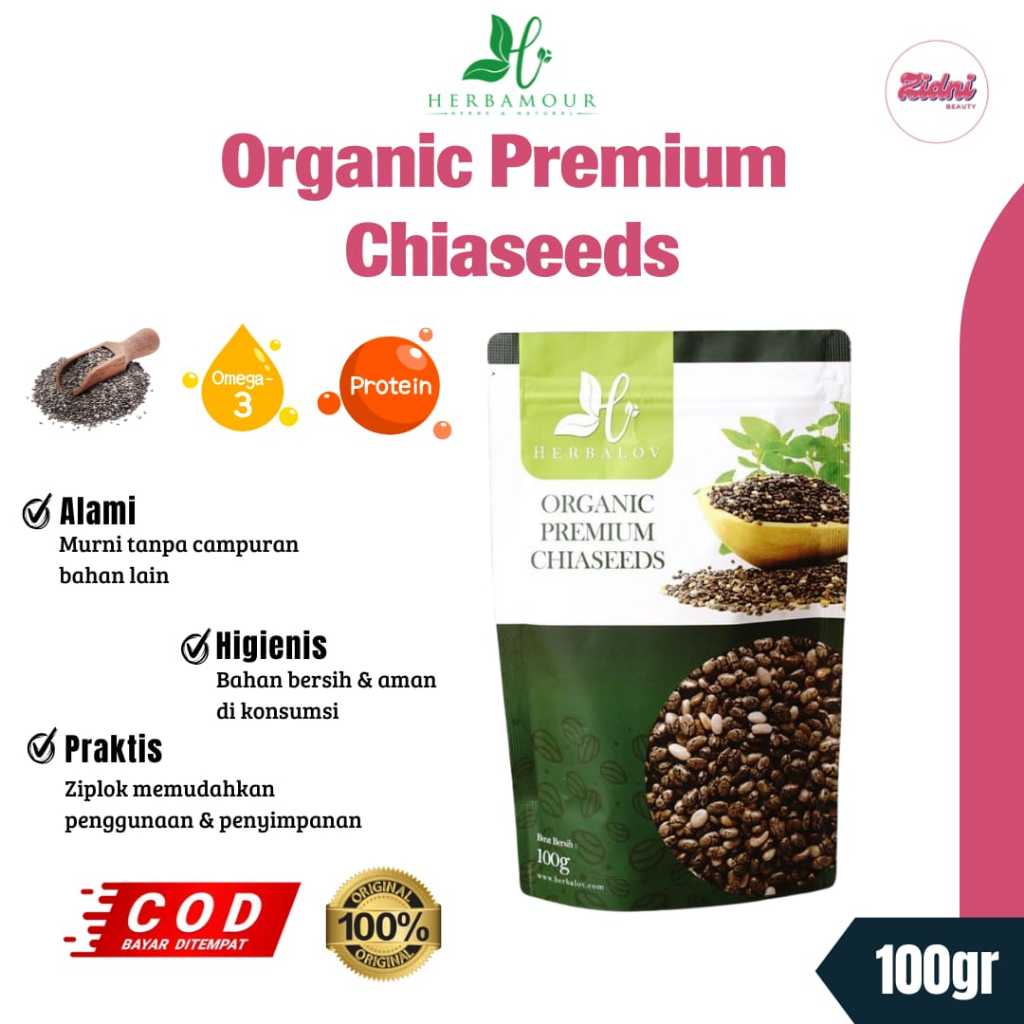 

CHIA SEEDS PREMIUM HERBALOV / BIJI TANAMAN SALVIA HISPANICA