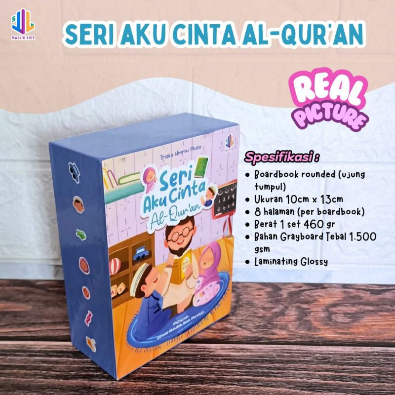BoardBook Seri Aku Cinta Al-Qur'an/BoardBook Anak Muslim/BoardBook Anak Islami/Al-Qur'an Pedoman Kit
