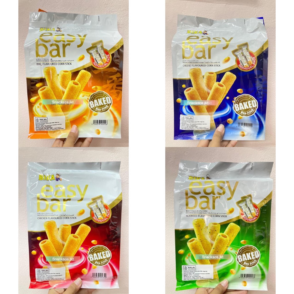 BIKA EASY BAR CORN STICK SEAWEED / CHICKEN / CHEESE / BBQ - MOMOGI