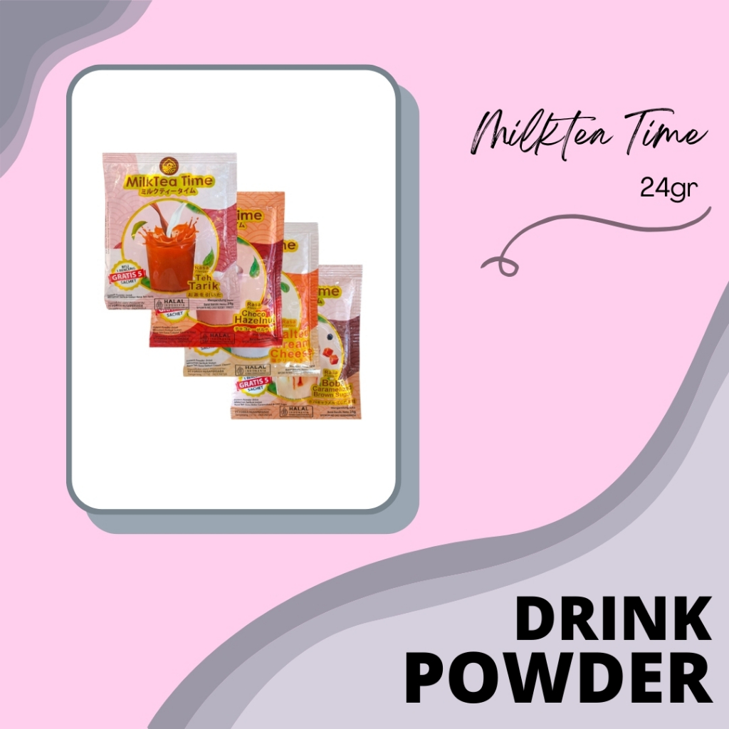 

DRINK POWDER | BUBUK MINUMAN | SERBUK MINUMAN | MILKTEA TIME DRINK | MILKTEA TIME 24GR