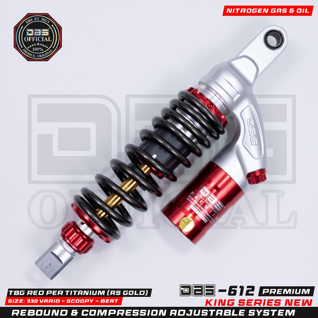 DBS 612 Series Shock Belakang  Mio  Beat Scoopy Vario125/150 Vario110 MioJ MioM3 MioSoul GT Fino Gen