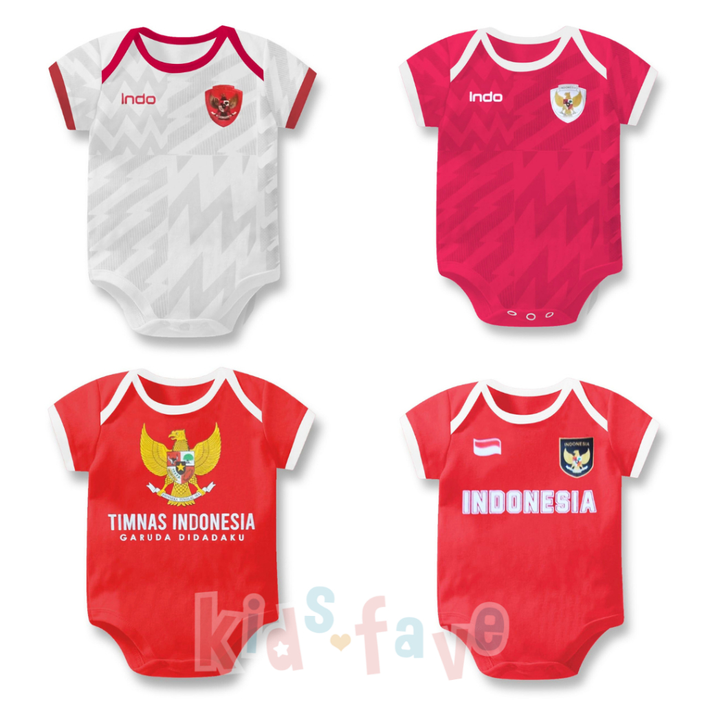 Jumper Bola Bayi Timnas Indonesia 0-12 Bulan / Jersey Bola Baby / Jumper Bayi Laki Perempuan / Baju 