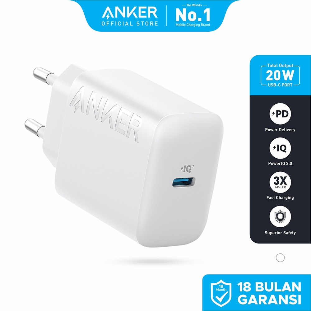 Charger Anker PowerPort 20W PD 20 watt Adaptor Charger