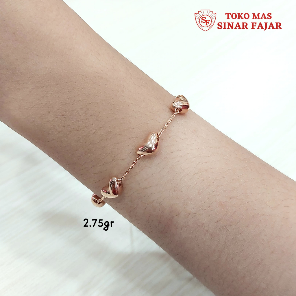Gelang Tangan Golden Love Sandra Dewi Kadar 18k/75.5% Berat 2,75 gr