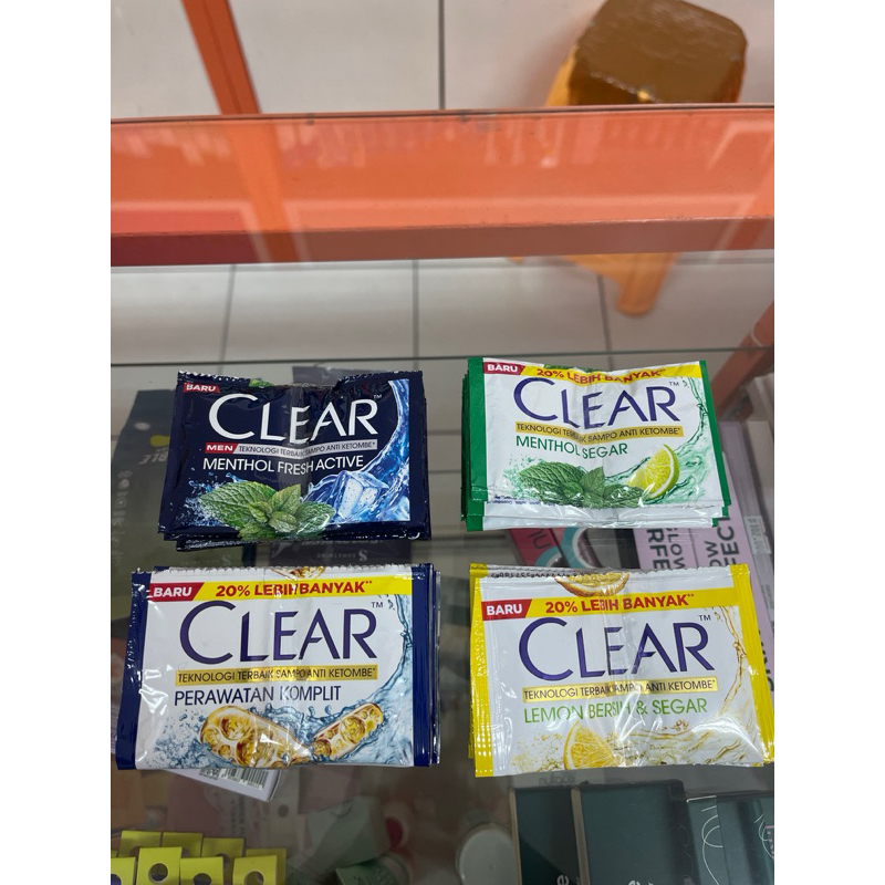 Shampoo Clear Sachet isi 6 | Shampoo Saset Clear untuk Ketombe