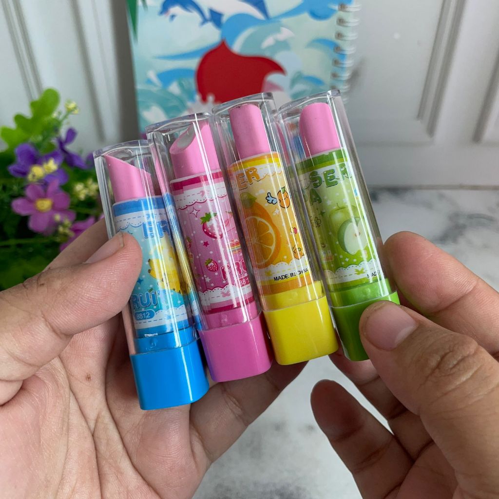 

Penghapus Lipstik ER-1218 Motif Buah Hapusan Model Lipstick Fruits Favorit Anak Stationary Fancy Best Quality Bisa COD TERMURAH