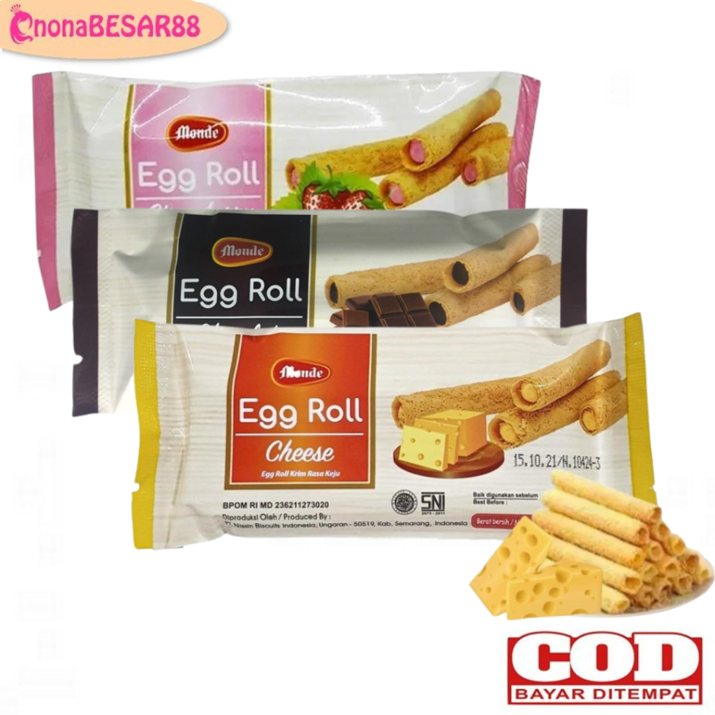 

Monde Egg Roll / Egg Roll Lapir Cream Coklat / Cemilan Enak