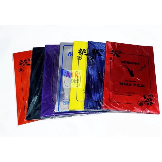 

KODE B22C 1PAK1 LEMBAR Mika Jilid Plastik Mica Film Transparant Folio