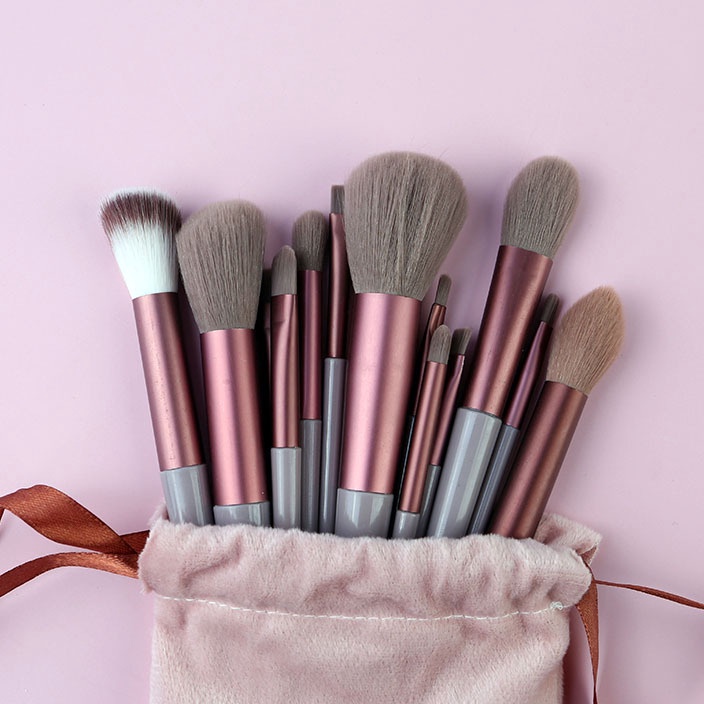 Dijamin Ori FYGALERYJAKARTA Kuas Set13 Kuas Make Up Set Lengkap Pouch Lembut Set Kosmetic Brush Make