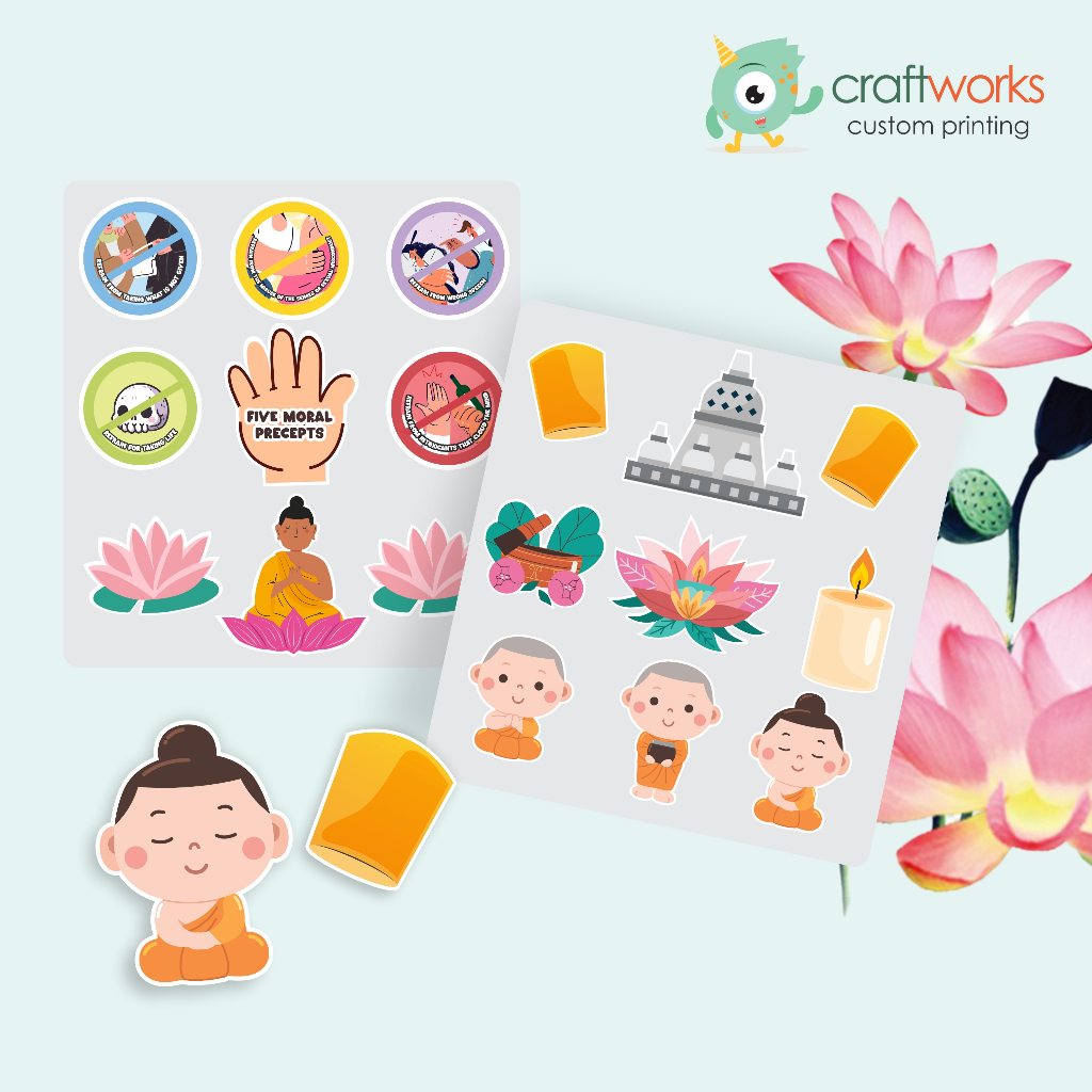 

STICKER HIASAN WAISAK BUDDHIS / STIKER BUDDHIS ANAK