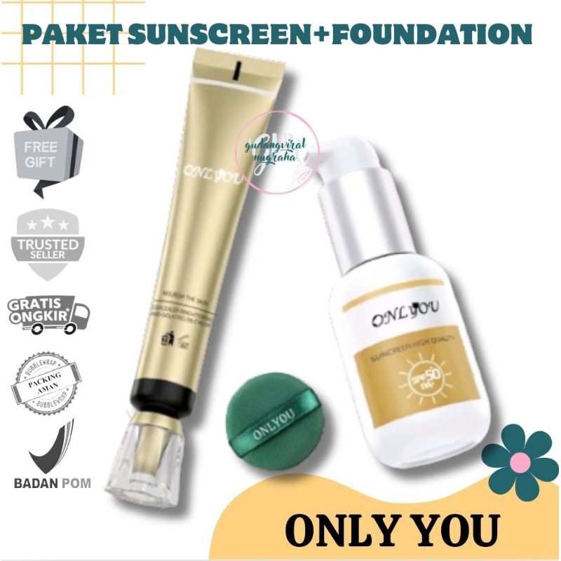 ☘️GVN☘️ ONLY YOU FOUNDATION ONLY YOU SUNSCREEN SPF 50PA+++ ONLYOU