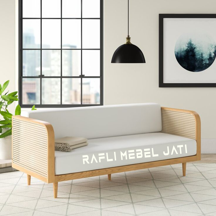 Bangku Sofa Rotan Retro Sofa Retro Minimalis Kayu Jati