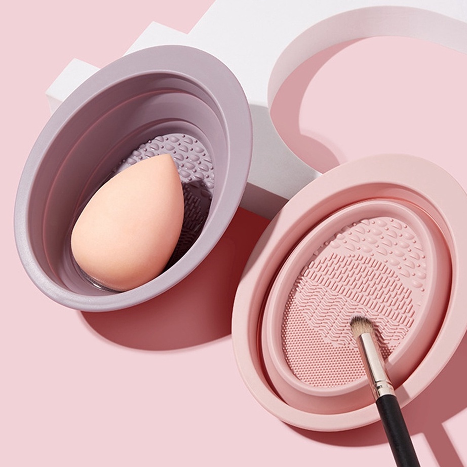MEGA SALE FYGALERYJAKARTA HL65 Silikon Pembersih Kuas Make up Lipat Silikon Pembersih Beauty Blender