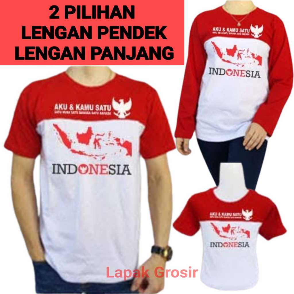 kaos merah putih 17 agustusan pria dewasa