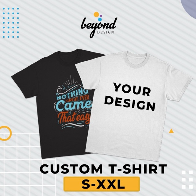 [Cotton Bamboo] Custom Kaos Tshirt Sablon Digital Satuan Pria Wanita