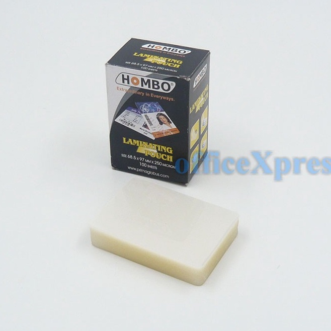 

KODE J23Q Plastik Laminating Plastik Laminasi Laminating Film Ukuran ID KTP 25 Mic Hombo Laminating Pouch