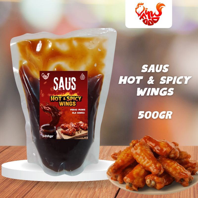 

Saus HOT SPICY WINGS 500gr | Saus Celup Fried Chicken Halal Murah