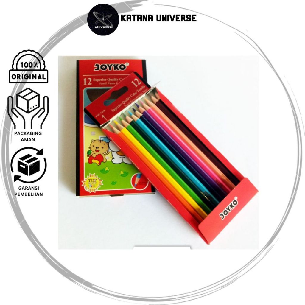 

Pensil Warna Joyko 12 Superior Quality Color Pencils (CP-12PB)