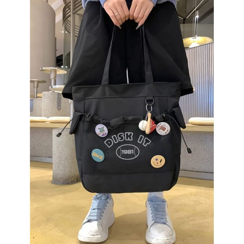 Tas Totebag Korean Style Wanita Tas Modis Bahan Kanvas Totebag Kuliah Kerja Kekinian