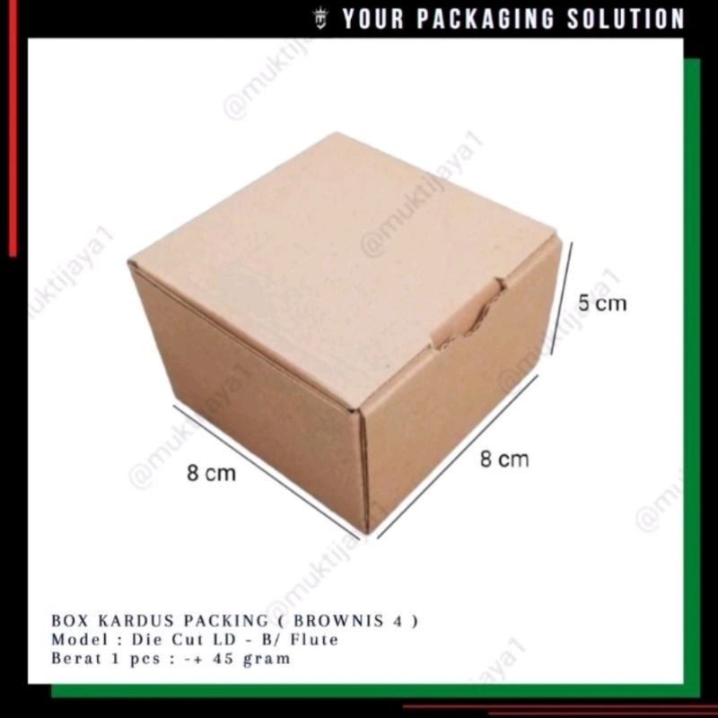 

Box Brownis 4 • 8x8x5cm LD • Kotak/Kardus/ Karton